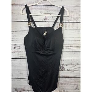 Swim by Cacique women's plus size 44DD Black Tankini